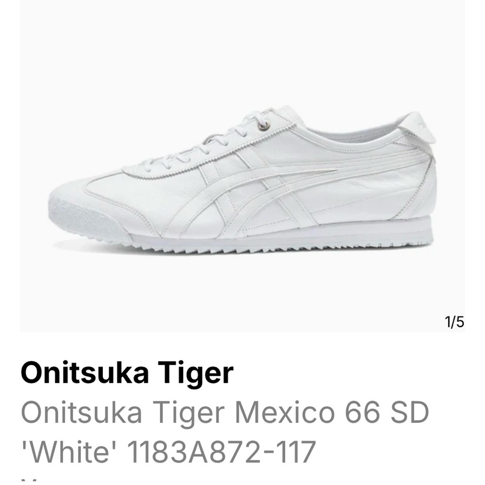 Onitsuka Tiger Mexico 66 SD White Sneakers US Women’s 6.5, Men’s 5 NIB